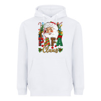 White Papa Claus Christmas Heavyweight Hoodie - NancyCooperArtShop