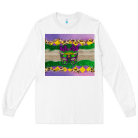 White mardi gras mask Long Sleeve Tee - AdoDesignShop