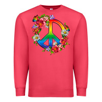 Cardinal Peace Pride LGBTQ+ And Flowers Premium Sweatshirt - BundleAndBundleShop