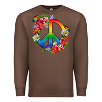 Chestnut Peace Pride LGBTQ+ And Flowers Premium Sweatshirt - BundleAndBundleShop