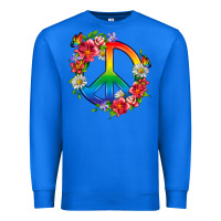True Royal Peace Pride LGBTQ+ And Flowers Premium Sweatshirt - BundleAndBundleShop