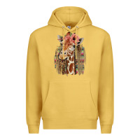 Antique Gold Giraffe with Floral Premium Hoodie - Bettercallsaul