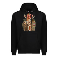 Black Giraffe with Floral Premium Hoodie - Bettercallsaul