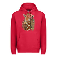Cardinal Giraffe with Floral Premium Hoodie - Bettercallsaul