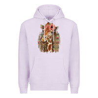 Lilac Giraffe with Floral Premium Hoodie - Bettercallsaul