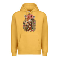 Mustard Giraffe with Floral Premium Hoodie - Bettercallsaul
