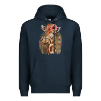 Navy Giraffe with Floral Premium Hoodie - Bettercallsaul