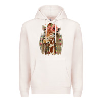 Pale Pink Giraffe with Floral Premium Hoodie - Bettercallsaul