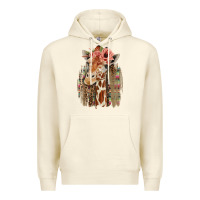 Sandshell Giraffe with Floral Premium Hoodie - Bettercallsaul