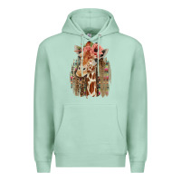 Seafoam Giraffe with Floral Premium Hoodie - Bettercallsaul