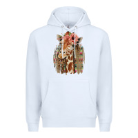 White Giraffe with Floral Premium Hoodie - Bettercallsaul