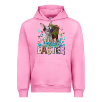 Fuchsia Pink Happy Easter Heifers Easter Day Urban Hoodie - HowdyJamesFarm