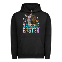 Pigment Black Happy Easter Heifers Easter Day Urban Hoodie - HowdyJamesFarm