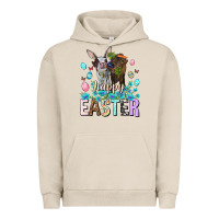 Pigment French Oak Happy Easter Heifers Easter Day Urban Hoodie - HowdyJamesFarm