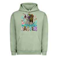 Pigment Oil Green Happy Easter Heifers Easter Day Urban Hoodie - HowdyJamesFarm