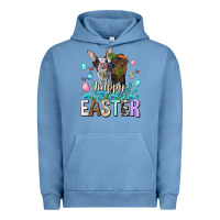 Pigment Pebble Blue Happy Easter Heifers Easter Day Urban Hoodie - HowdyJamesFarm