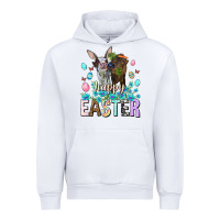 White Happy Easter Heifers Easter Day Urban Hoodie - HowdyJamesFarm
