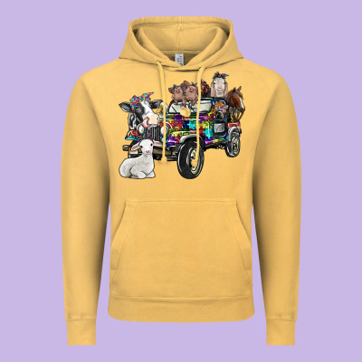 Farm Life Vintage Hoodie Designed By Sublimationcraftshop