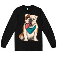 Black english bulldog Long Sleeve Tee - Artiststas