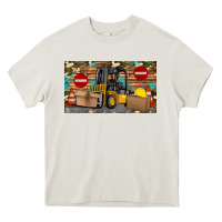 Cream forklift sippy Heavy Core Tee - Artiststas
