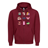 Burgundy gos says ı am easter Zipper Hoodie - MaliasSmallBusiness