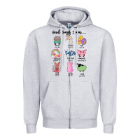 Heather Grey gos says ı am easter Zipper Hoodie - MaliasSmallBusiness