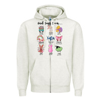 Oatmeal Heather gos says ı am easter Zipper Hoodie - MaliasSmallBusiness