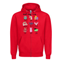 Red gos says ı am easter Zipper Hoodie - MaliasSmallBusiness