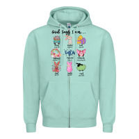 Seafoam gos says ı am easter Zipper Hoodie - MaliasSmallBusiness