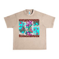 French Oak auntie leopard turquoise Urban Heavy Tee - JahusDesignShop