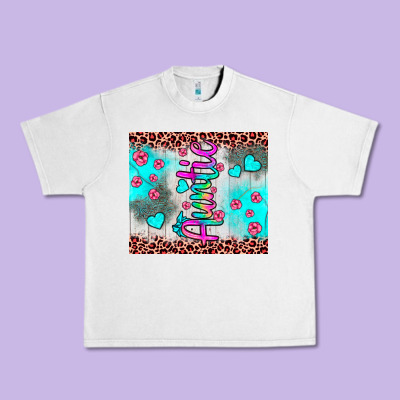 Auntie Leopard Turquoise Urban Heavy Tee Designed By Jahusdesignshop