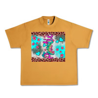 Peanut Butter auntie leopard turquoise Urban Heavy Tee - JahusDesignShop