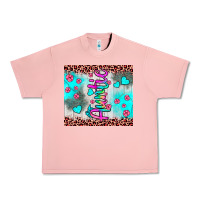 Salmon auntie leopard turquoise Urban Heavy Tee - JahusDesignShop