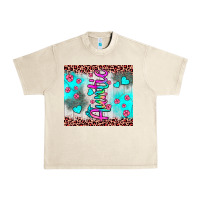 Sandshell auntie leopard turquoise Urban Heavy Tee - JahusDesignShop