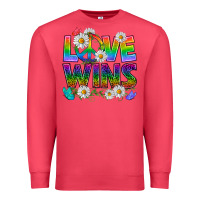 Pride Lgbtq+ Love Wins Premium Sweatshirt | Teevron