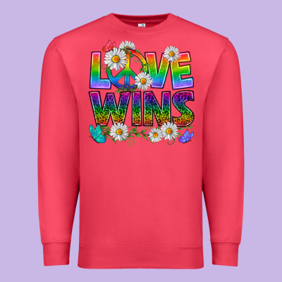 Pride Lgbtq+ Love Wins Premium Sweatshirt Designed By Bundleandbundleshop