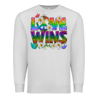 Dove Grey Pride LGBTQ+ Love Wins Premium Sweatshirt - BundleAndBundleShop