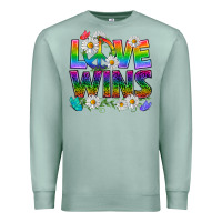 Seafoam Pride LGBTQ+ Love Wins Premium Sweatshirt - BundleAndBundleShop