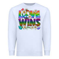 White Pride LGBTQ+ Love Wins Premium Sweatshirt - BundleAndBundleShop