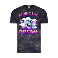 Cloud Black living the dream Vintage Tee - JahusDesignShop
