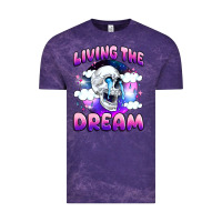Cloud Purple living the dream Vintage Tee - JahusDesignShop