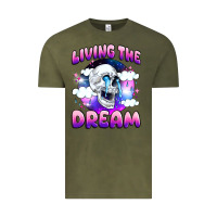 Vintage Olive living the dream Vintage Tee - JahusDesignShop