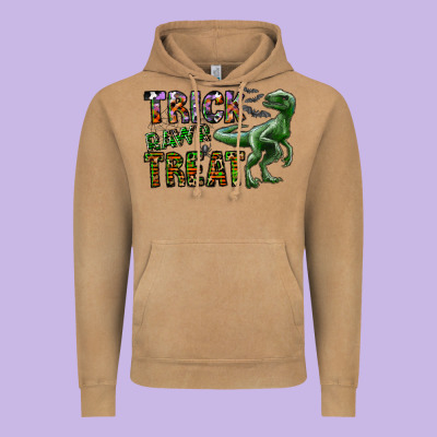 Trick Rawr Treat Vintage Hoodie Designed By Cowhidedigitalart