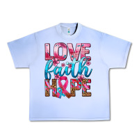 Grape Ice love faith hope with cancer ribbon  ado Urban Heavy Tee - AdoDesignShop