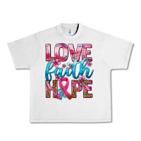 Lunar Rock love faith hope with cancer ribbon  ado Urban Heavy Tee - AdoDesignShop