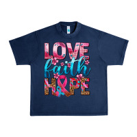 Navy love faith hope with cancer ribbon  ado Urban Heavy Tee - AdoDesignShop