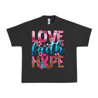 Pigment Black love faith hope with cancer ribbon  ado Urban Heavy Tee - AdoDesignShop