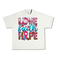 Pistachio love faith hope with cancer ribbon  ado Urban Heavy Tee - AdoDesignShop