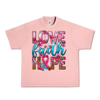 Salmon love faith hope with cancer ribbon  ado Urban Heavy Tee - AdoDesignShop