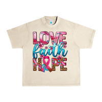 Sandshell love faith hope with cancer ribbon  ado Urban Heavy Tee - AdoDesignShop
